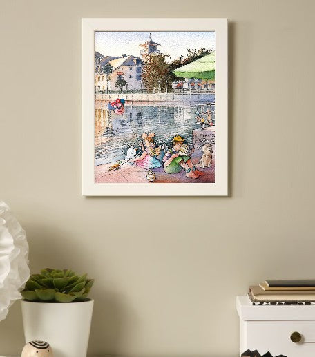 Childhood Moments in Celebration | Celebration Florida – Original Watercolor Art Print
