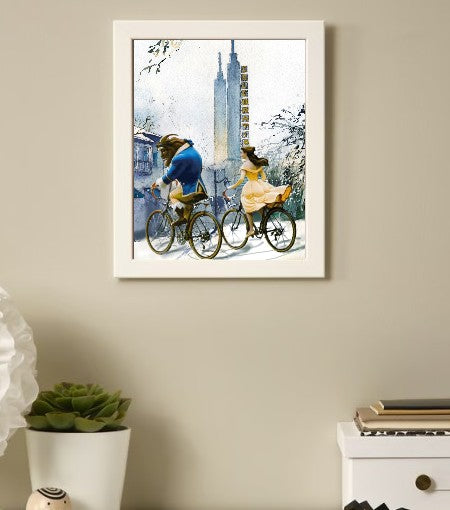 Storybook Bicycle Ride – Celebration Florida Watercolor