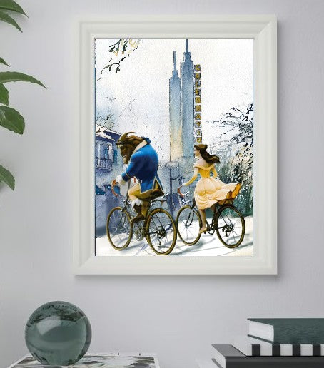 Storybook Bicycle Ride – Celebration Florida Watercolor