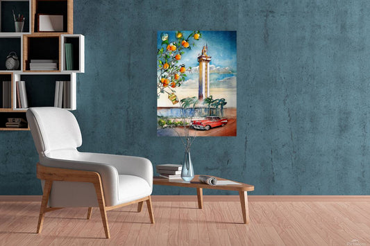 Citrus Tower, Florida | Vintage Watercolor Art Print