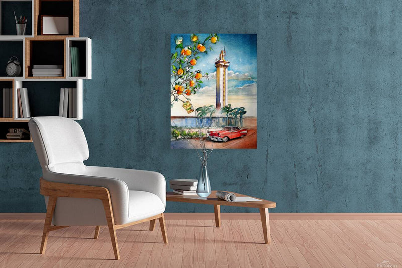 Citrus Tower, Florida | Vintage Watercolor Art Print