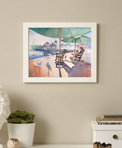 Quiet Morning in Celebration, Florida | Original Watercolor Art Print