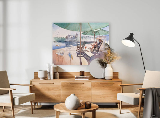 Quiet Morning in Celebration, Florida | Original Watercolor Art Print