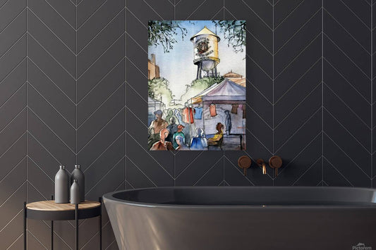 Winter Garden Farmer’s Market – Watercolor Art Print