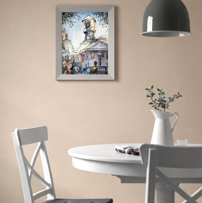 Winter Garden Farmer’s Market – Watercolor Art Print