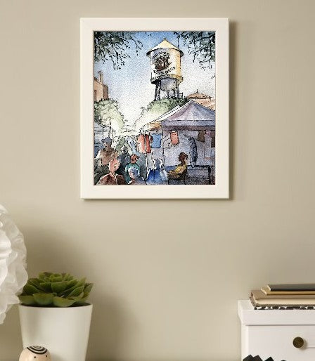 Winter Garden Farmer’s Market – Watercolor Art Print