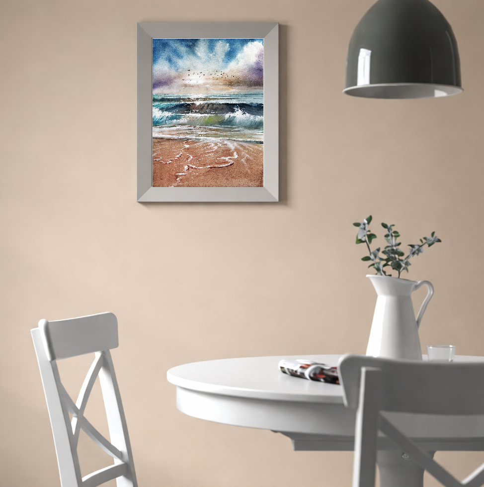 Seascape Serenity – Original Watercolor Print