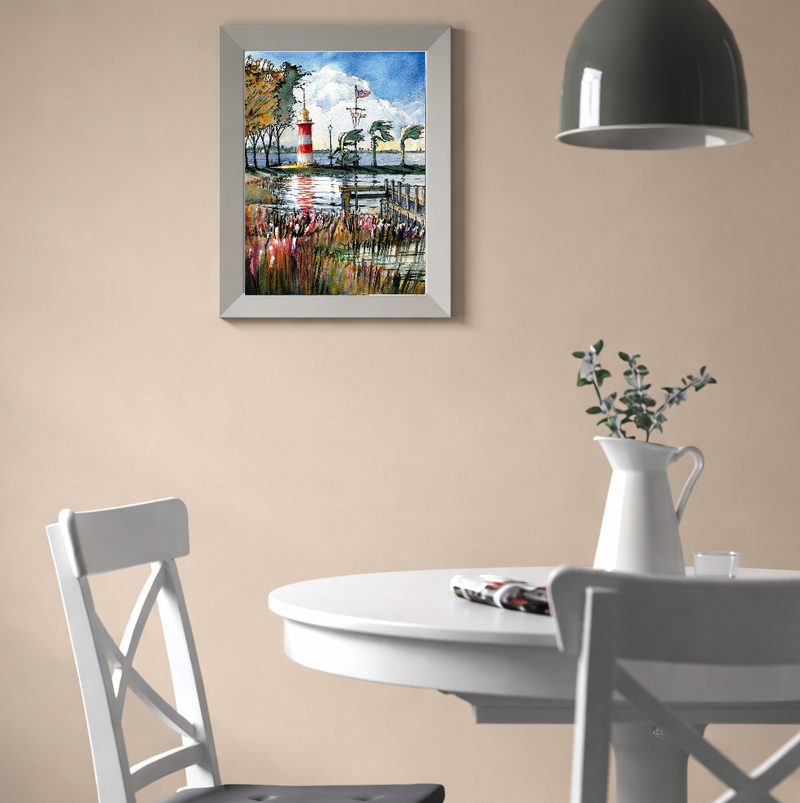 Mount Dora Lighthouse | Florida Watercolor Art Print