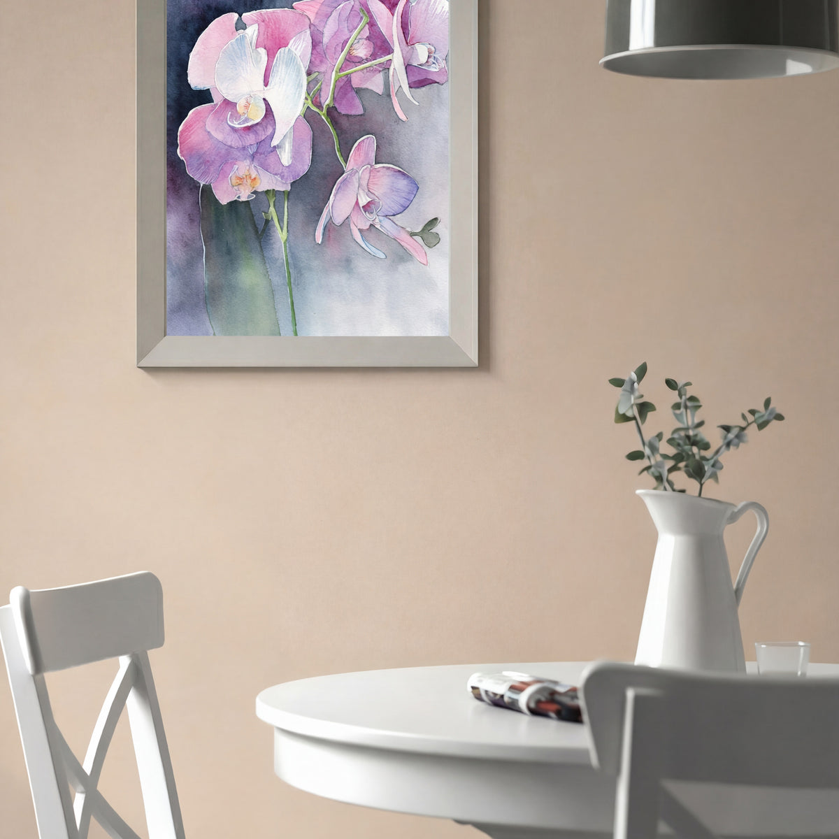 Purple Orchid Elegance – Watercolor Art Print