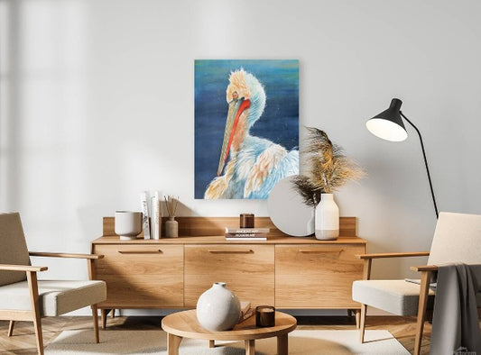 Florida Pelican – Coastal Watercolor Art Print