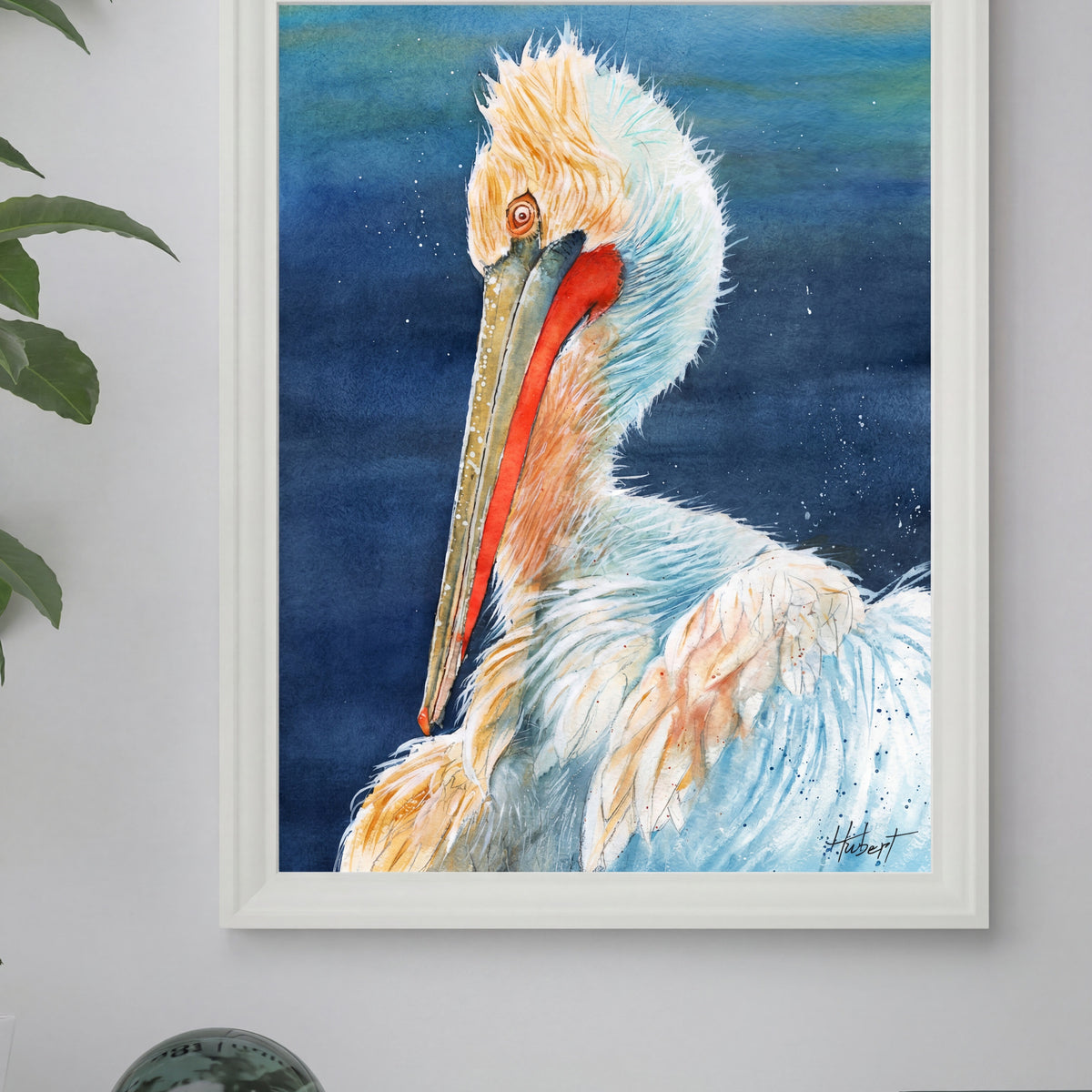 Florida Pelican – Coastal Watercolor Art Print