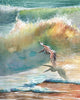 Pelican and Emerald Wave | Florida Coastal Watercolor