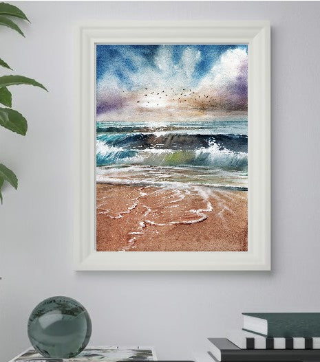 Seascape Serenity – Original Watercolor Print