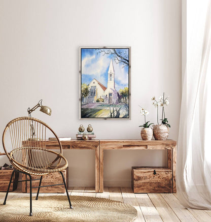 Presbyterian Church of Celebration, Florida – Original Watercolor Painting