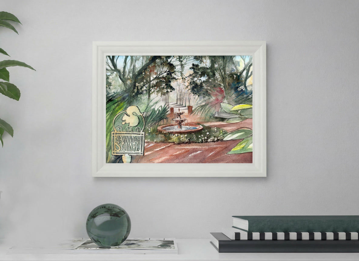 Savannah Square, Celebration FL – Original Watercolor Painting