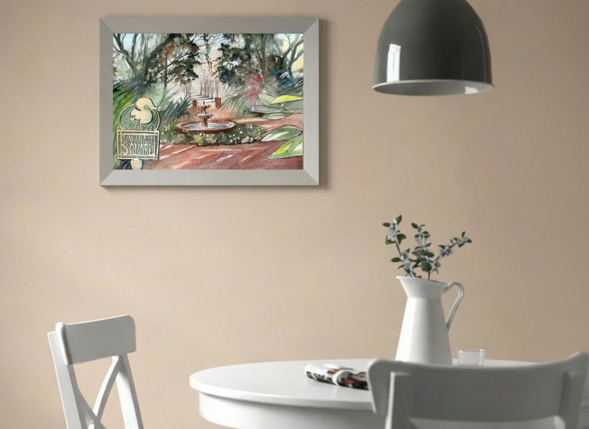 Savannah Square, Celebration FL – Original Watercolor Painting
