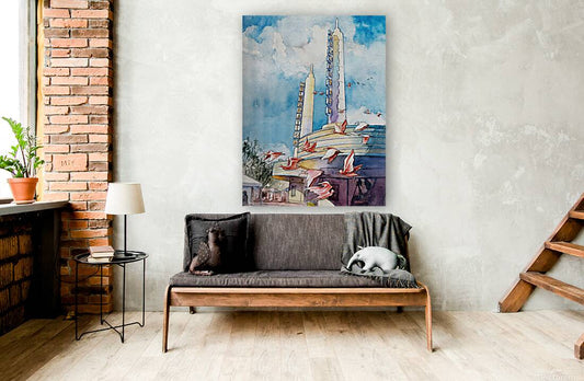 Celebration, Florida – Flight of Ibises | Original Watercolor Art Print