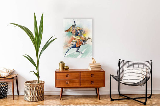 UCF Knights “Charge On” | Original Watercolor Art Print