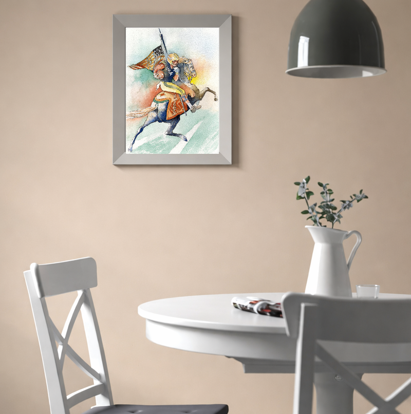 UCF Knights “Charge On” | Original Watercolor Art Print