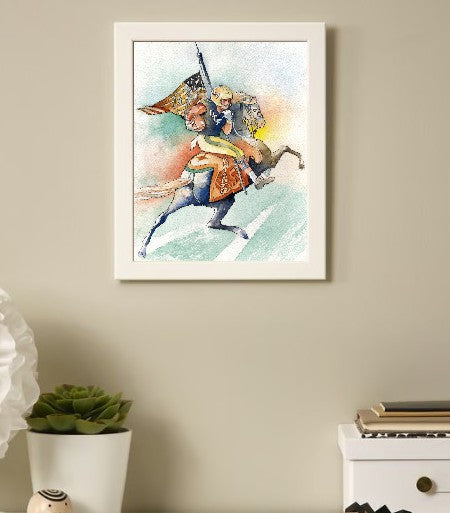UCF Knights “Charge On” | Original Watercolor Art Print