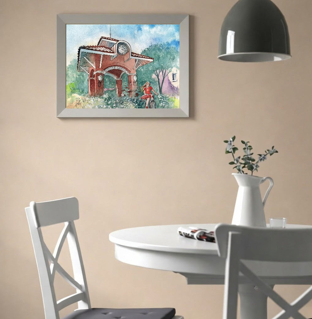 Spring Ride in Winter Garden | Watercolor Art Print
