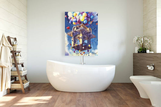 Winter Garden Dreams – Watercolor Print of a Floating Landmark, Florida