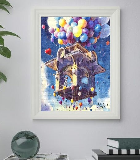 Winter Garden Dreams – Watercolor Print of a Floating Landmark, Florida