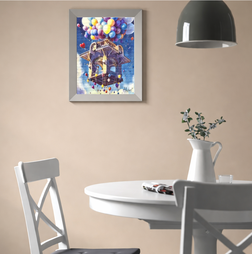 Winter Garden Dreams – Watercolor Print of a Floating Landmark, Florida