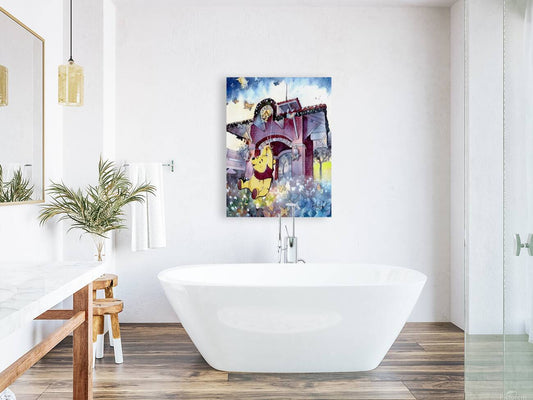 Winter Garden Joy – Whimsical Watercolor Inspired by a Florida Landmark