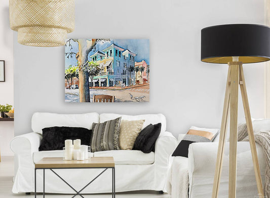 Corner of Celebration | Celebration Florida – Original Watercolor Art Print