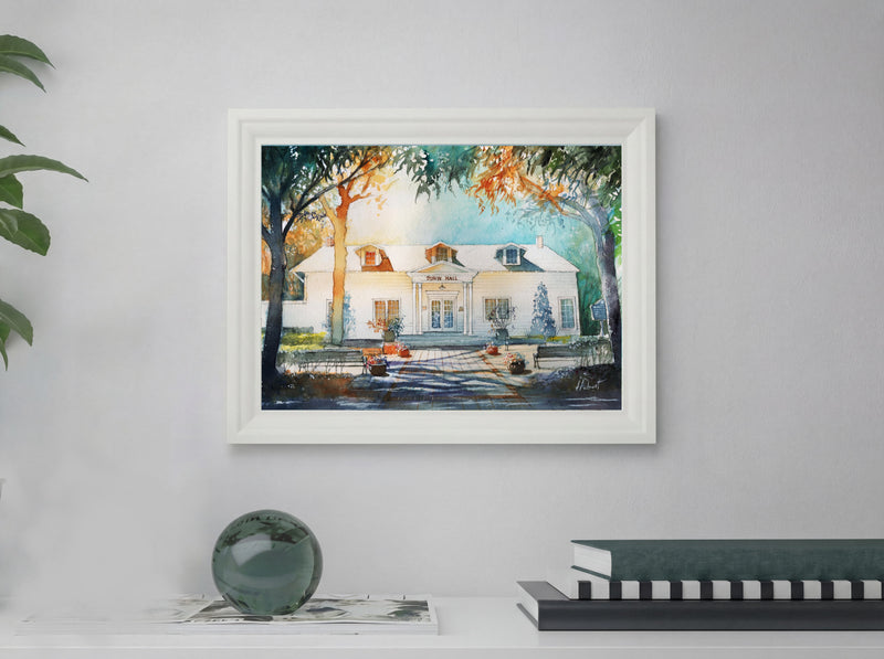 Windermere Town Hall, Florida | Original Watercolor Art Print